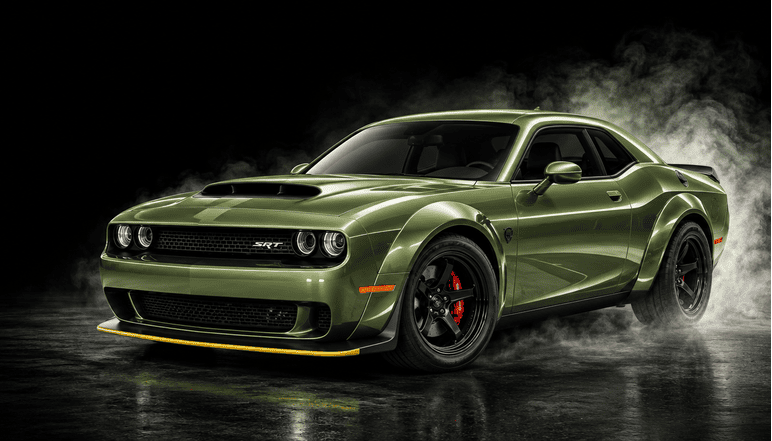 Green Dodge Challenger SRT Demon